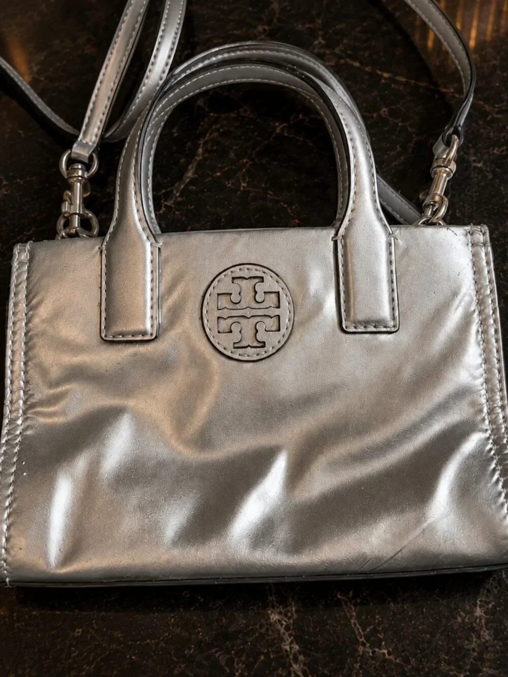 Tory Burch Ella Micro Metallic Tote